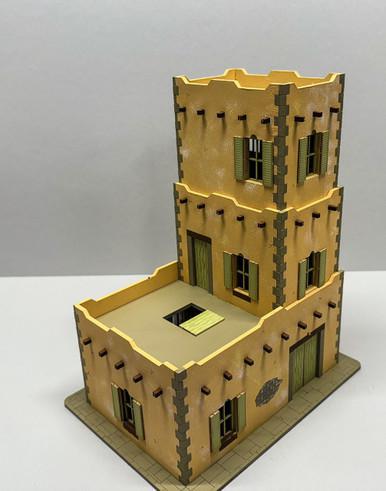 Pre-Painted 28mm Middle Eastern Building with No Dome - 28MPaint105