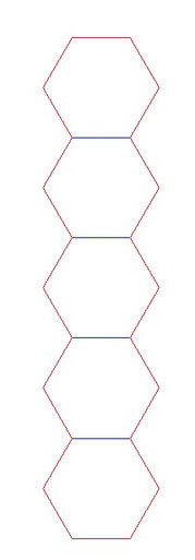 Hex Bases, 5 In A Row - (1.25")
