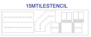 Road Marking Stencil Set for 15mm City Tiles (Small)