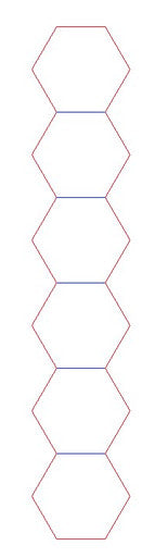 Hex Bases, 6 In A Row - (1.5")