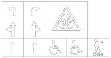28mm Road Marking Stencil Set (Updated)