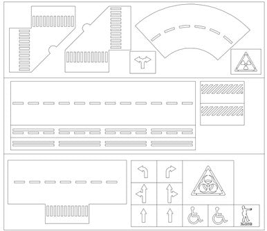 28mm Road Marking Stencil Set (Updated)