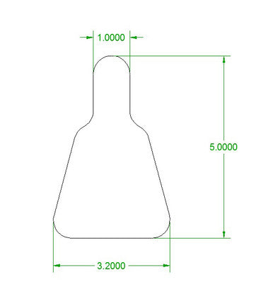 81mm x 127mm (3.2" x 5") Bolt Action Bases - 1/16" Clear Acrylic
