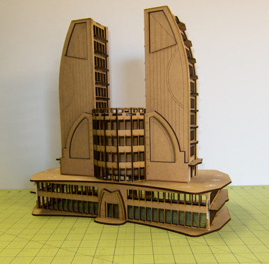10mm Ultra Modern / Future City Building, Double Tower - 10MMDF501