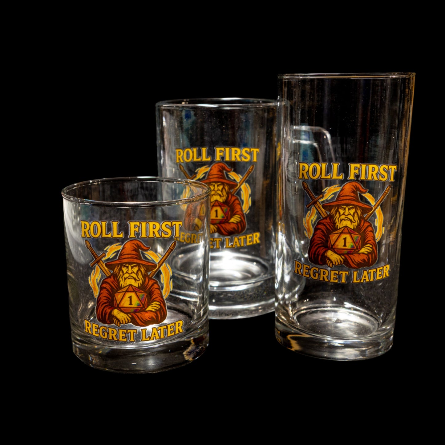 Roll First Regret Later Drinkware