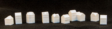 3mm Euro Town Buildings (Resin) (9 per set) - 3MMMEV001