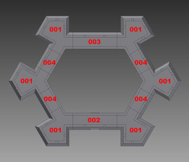 Vauban Fortress Wall - 2" Straight w/Door - 285VAB002