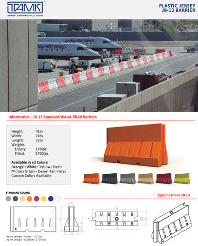 28mm Water Filled K-Rails (6 Per Kit) - 28MSCE012