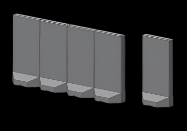 Concrete Blast Walls - Digital Asset - STL FIle for 3D Printing