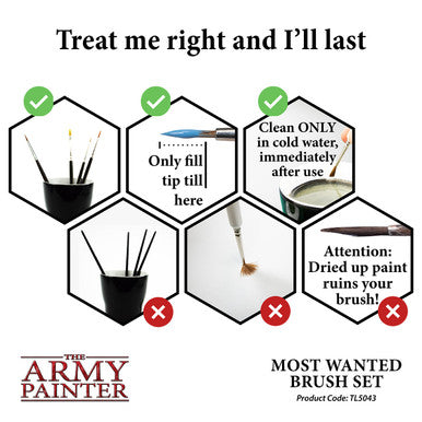 Army Painter - Wargamers Most Wanted Brush Set