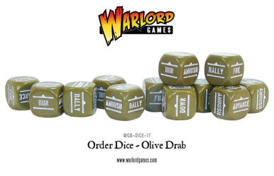 Bolt Action: Orders Dice Packs - Olive Drab