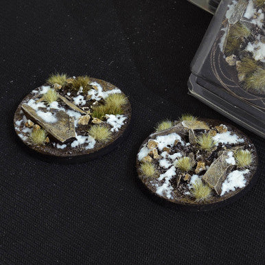 Battle Ready Bases: Winter Round 60mm (x2)