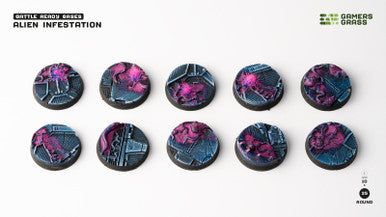 Battle Ready Bases: Alien Infestation Bases, Round 25mm (x10)