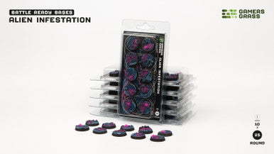 Battle Ready Bases: Alien Infestation Bases, Round 25mm (x10)