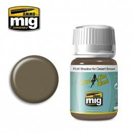 AMMO: Panel Line Wash - Shadow for Desert Brown (35ml)
