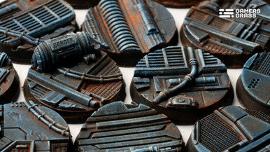 Battle Ready Bases: Spaceship Corridor Bases, Round 25mm (x10)