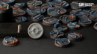 Battle Ready Bases: Spaceship Corridor Bases, Round 25mm (x10)