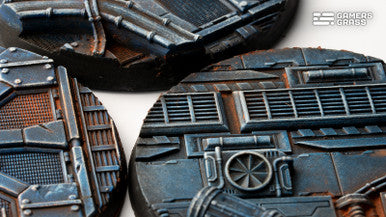 Battle Ready Bases: Spaceship Corridor Bases, Round 60mm (x2)