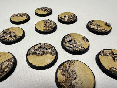 30mm Urban Rubble Tapered Bases (6/pk)