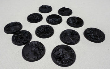 30mm Urban Rubble Tapered Bases (6/pk)