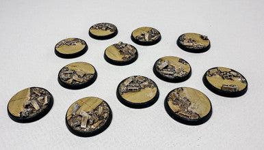 30mm Urban Rubble Tapered Bases (6/pk)