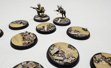 30mm Urban Rubble Tapered Bases (6/pk)