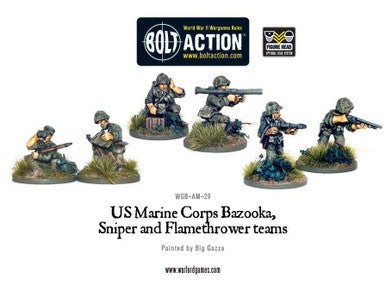 Bolt Action: USMC Bazooka, Sniper, and Flamethrower Teams