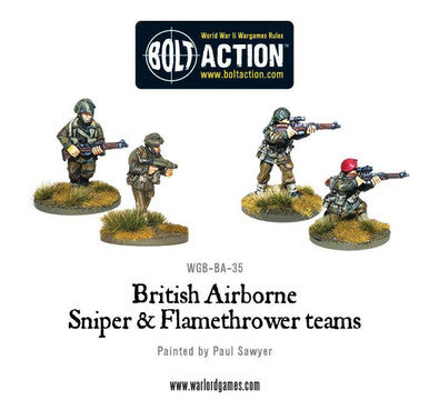 Bolt Action: British Airborne Flamethrower and sniper teams