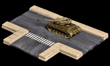 3 Way Intersection, 2 Lane Road - 285ROAD003