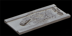 3" Road Section "Road Closed" (Resin) - 285ROAD015