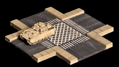4 Way Crossing, 2 Lane Road - 285ROAD002