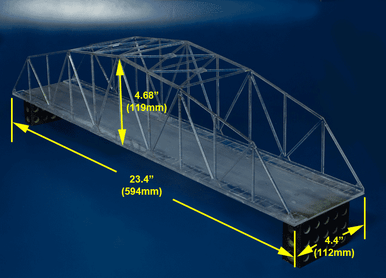 23" Steel Bridge, Multi-Scale (see description) - MDF - 15MROAD006-1