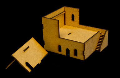 Middle East Two Story Building with Removable Roof - 20MMDF049-R