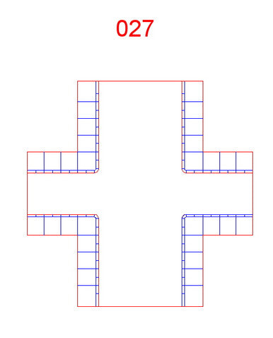 4 Way Crossing, Single Lane and 2 Lane - 285ROAD027
