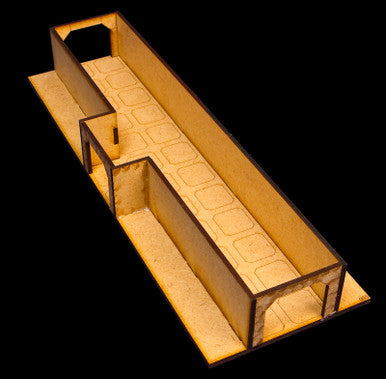 12" Straight Hallway, One Room Entrance - DUNGEON005