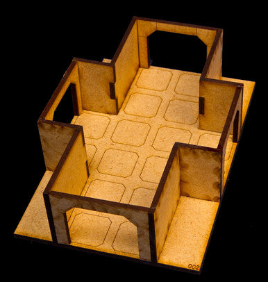 6" Straight Hallway, Two Room Entrances - SPACE002