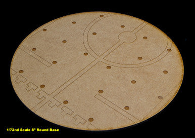 Aircraft / Helicopter Display Bases, 1/72nd Scale Round Base (8")