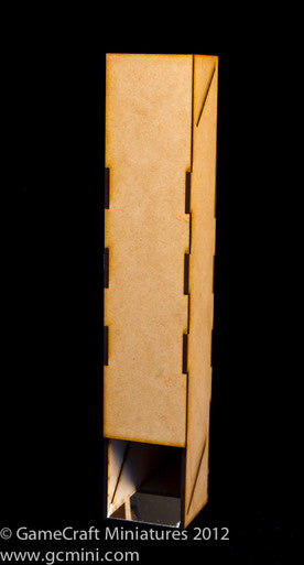MDF wargaming periscope viewed from the front on a black background