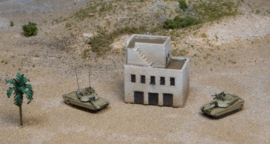 Two Story Building With Roof Addition  (Resin) - 285MEV060