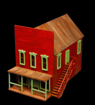 Old West Two Story Building with External Staircase - 28MWEST026