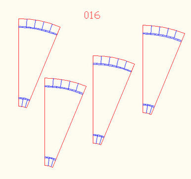 22.5 degree corners, 4 Lane Road (4 pcs) - 10MROAD016