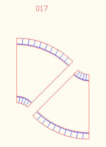 45 degree Curve, 4 Lane Road (2 pcs) - 10MROAD017