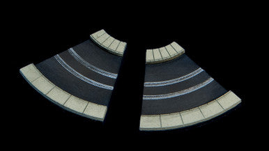 45 Degree Curve, 2 Lane Road (2 Pcs) - 285ROAD068