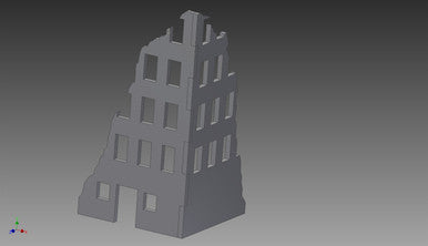 Ruined City Building (MDF) - 15MMDF250