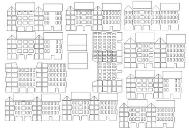 Downtown Flats (Non-Ruined)  (Acrylic) - 285ACR014-1