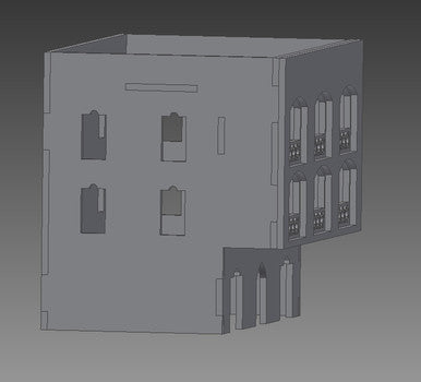 20mm Middle East 3 Story Building w/Removable Floors and Roof - 20MMDF156-1