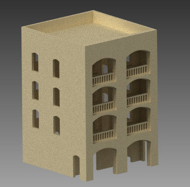 20mm Middle East Four Story Building - 20MMDF154