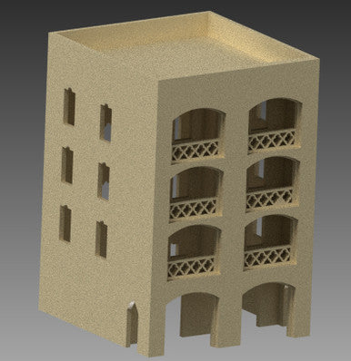 20mm Middle East Four Story Building - 20MMDF155