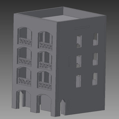 20mm Middle East Four Story Building - 20MMDF155