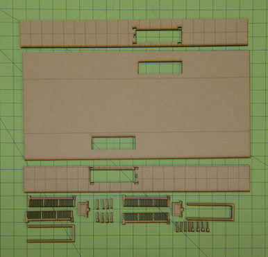 17" Straight Section, 2 Lane Road with Subway Entrances - 28MROAD010